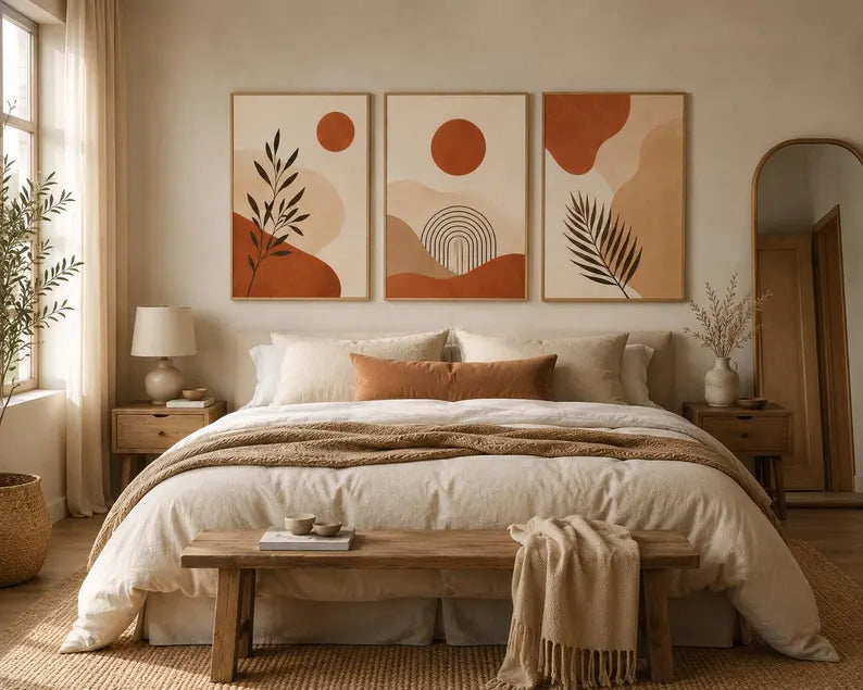Minimalist Scandinavian Beige Terracotta - Set of 3