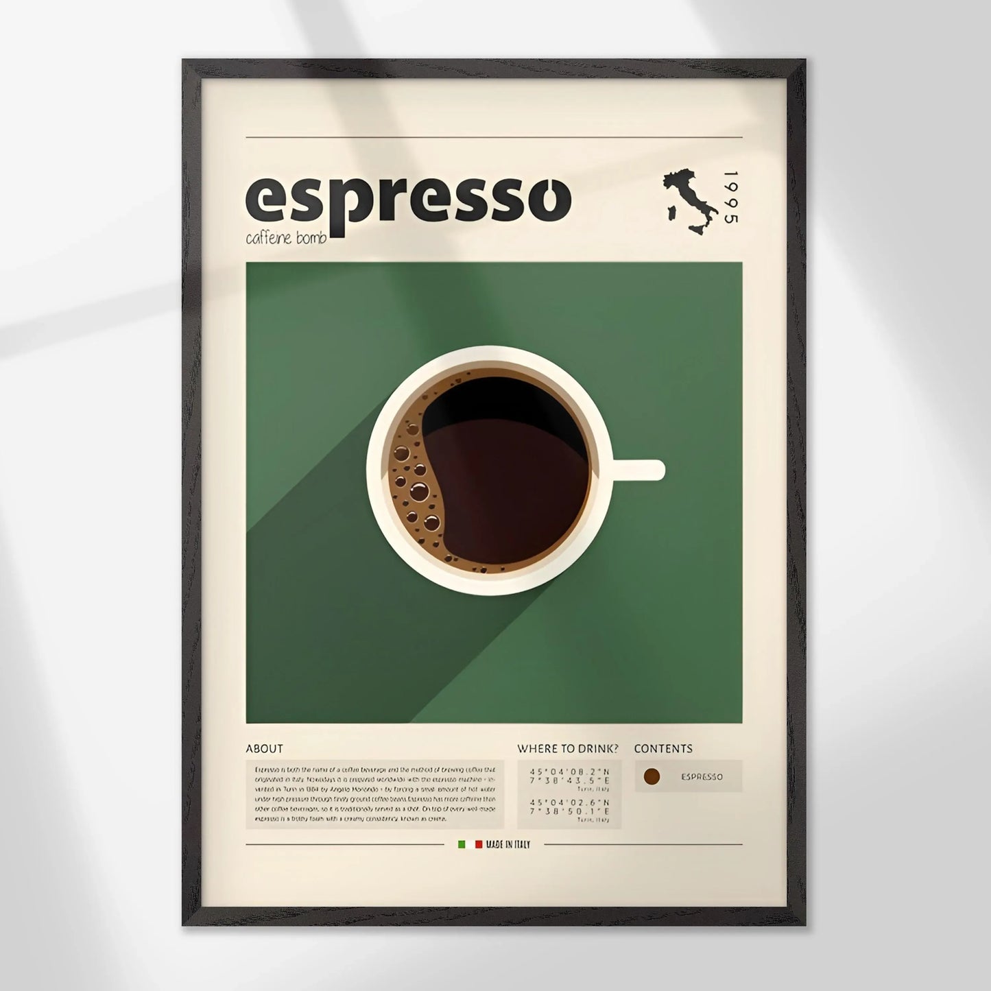 Cafe Latte and Espresso - Set of 2