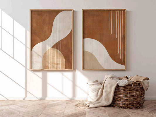 Terracotta Abstract - Set of 2