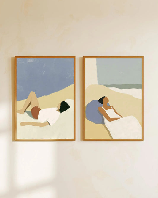 Abstract Beach Art - Set of 2