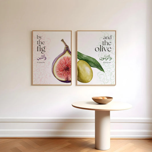 Fig and Olive Islamic Wall Art - Set of 2