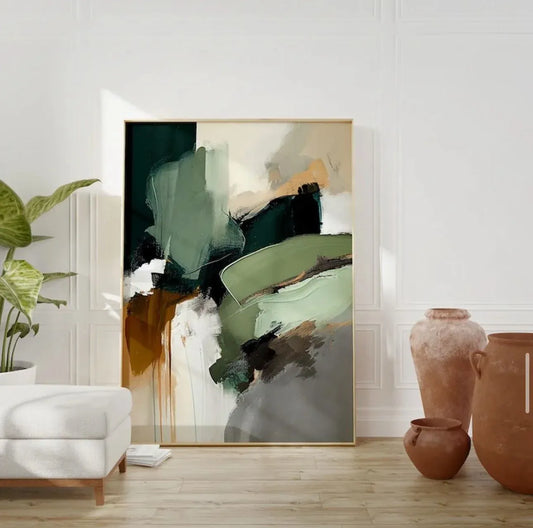 Sage Green Japandi - Canvas Frame