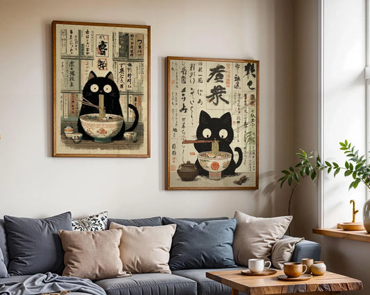 Japanese Cat  - Set of 2