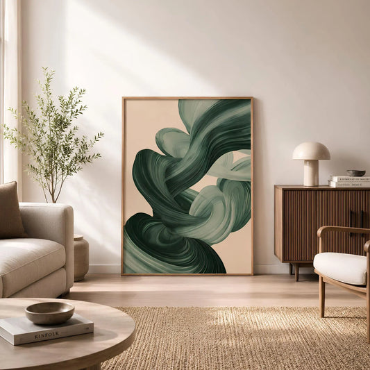 Sage Green Mid Century - Canvas Frame