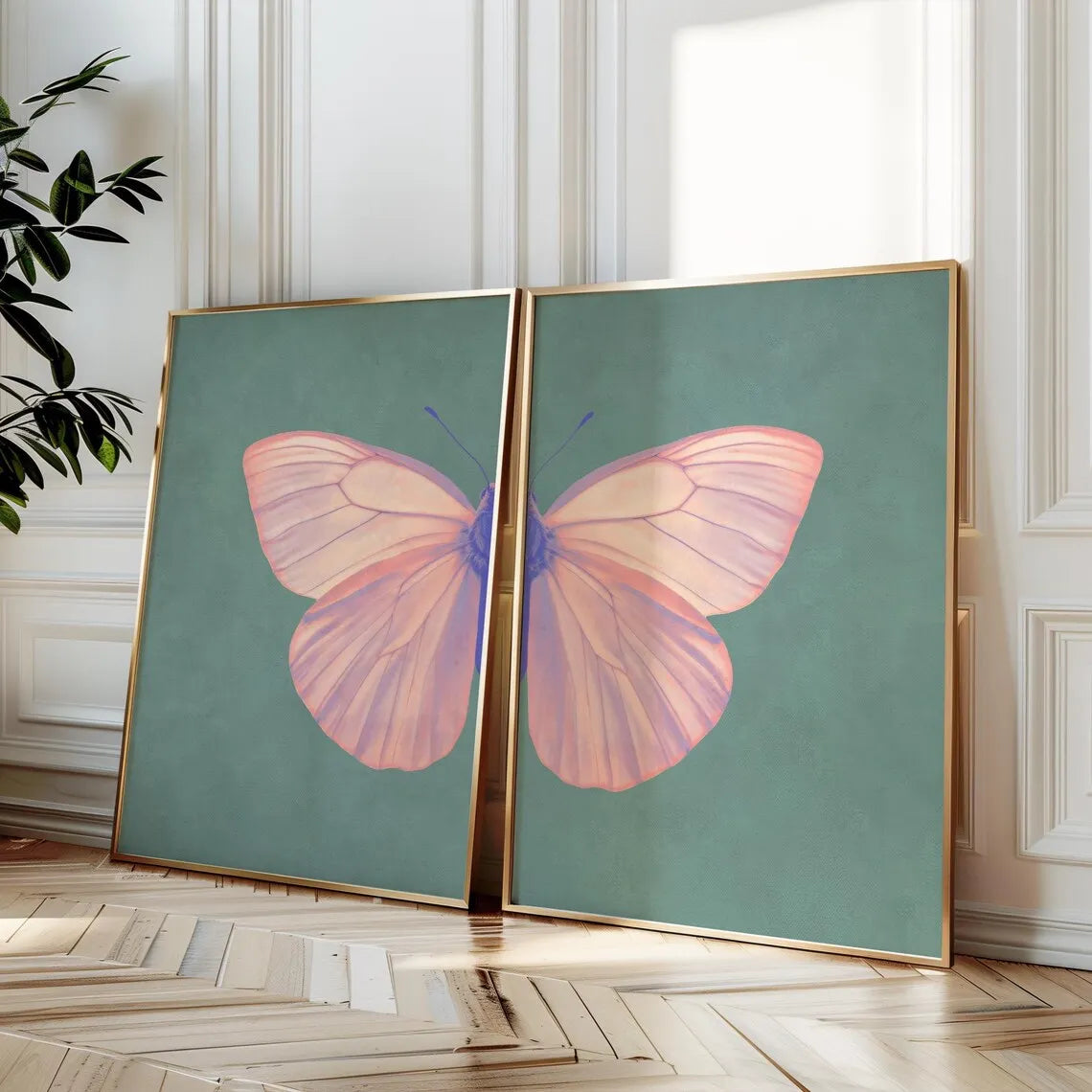 Pink Butterfly Wings - Set of 2