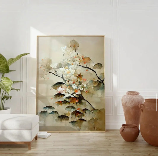Nude Abstract Wall Art - Canvas Frame