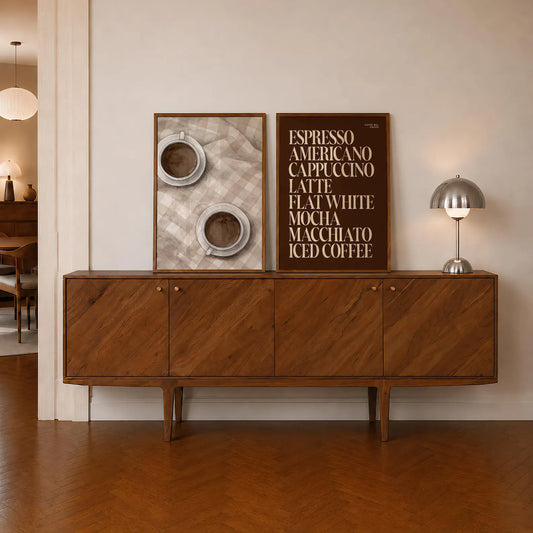 Retro Coffee Wall Art - Set of 2