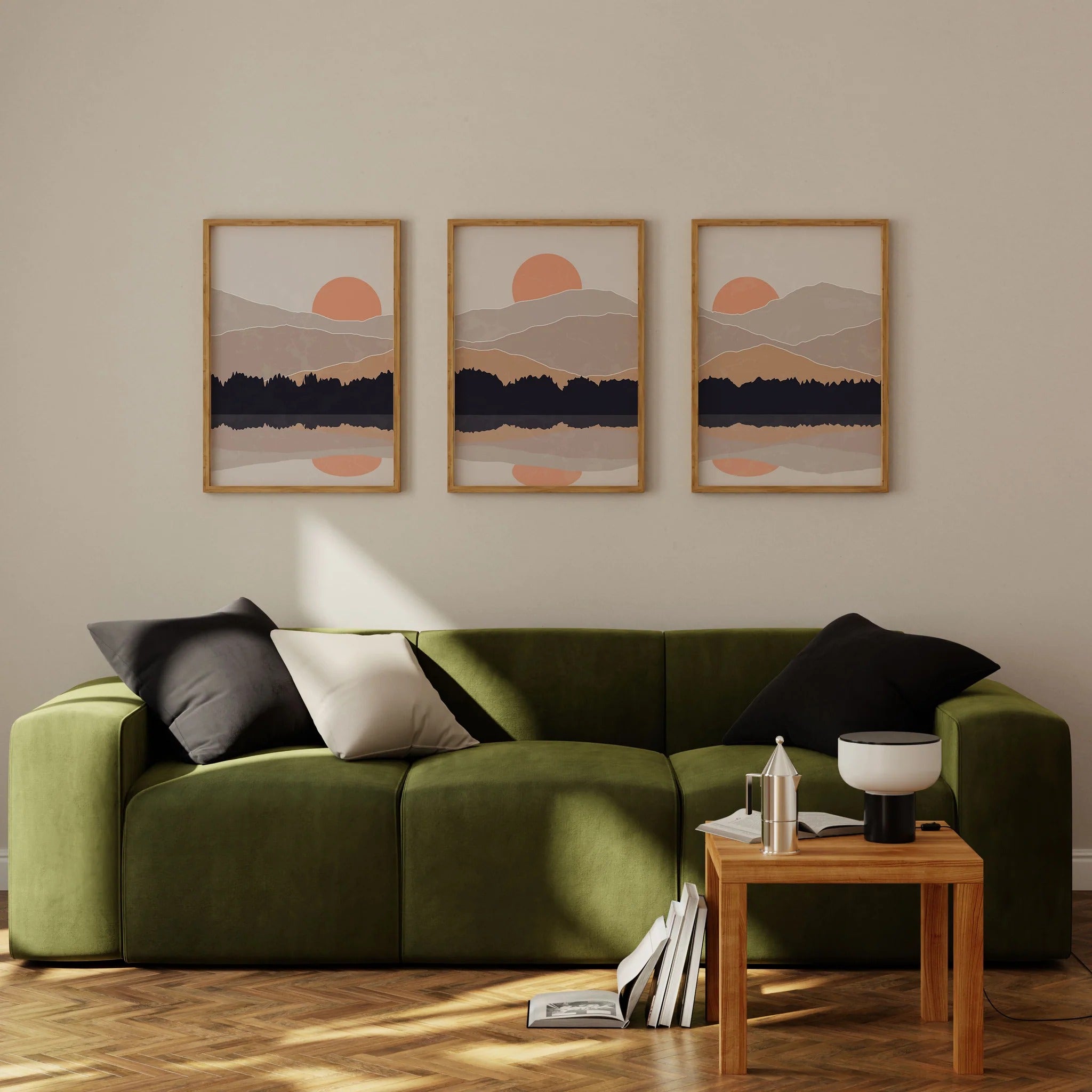 Aesthetic Minimal Mountain II - Set of 3