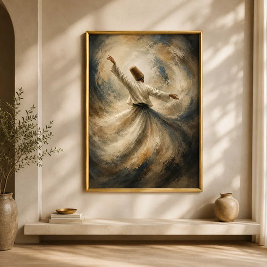 Sufism Dancing Wall Art IX - Canvas Frame