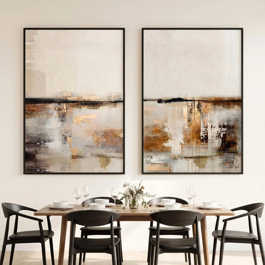Neutral Beige Brown Decor - Set of 2