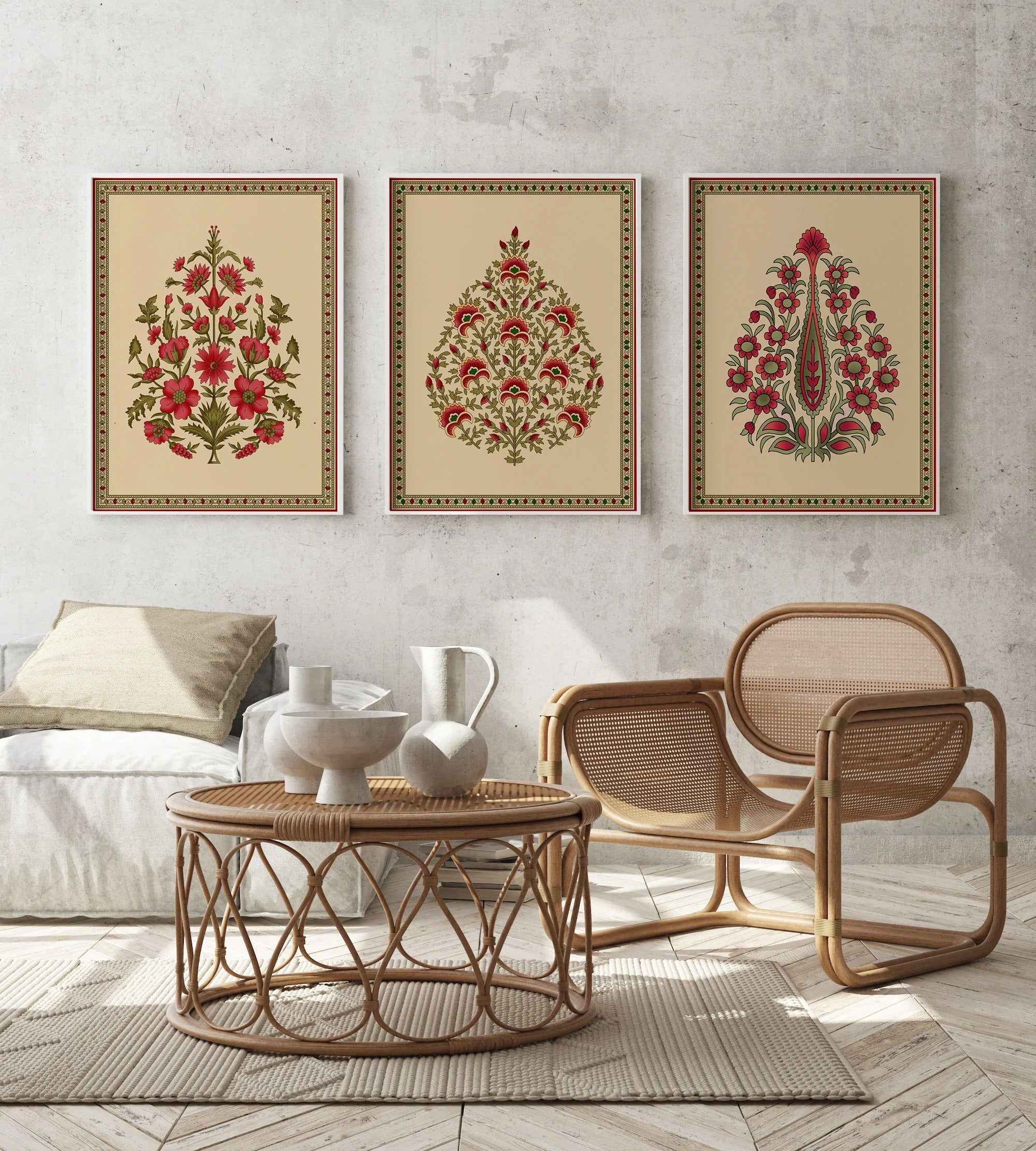 Seamless Mughal Motif - Set of 3