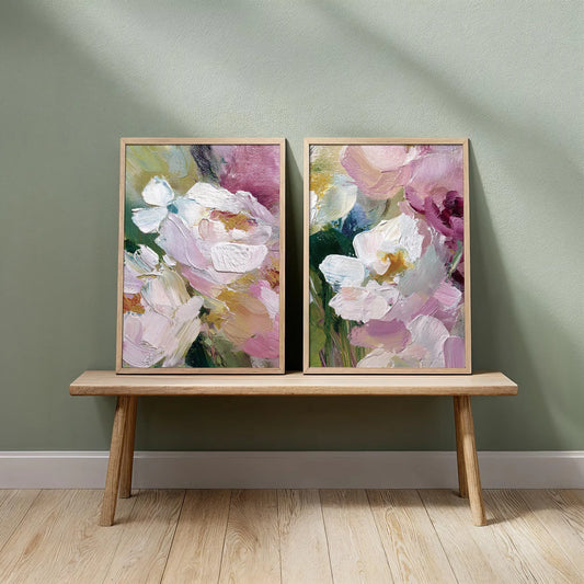 Abstract Floral Wall Art - Set of 2